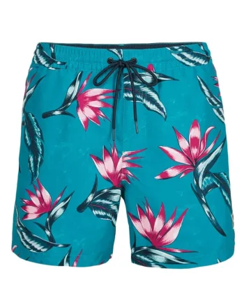 Pantaloni scurti  costume de baie, albastru, material cu uscare rapida, lenjerie interioara din plasa