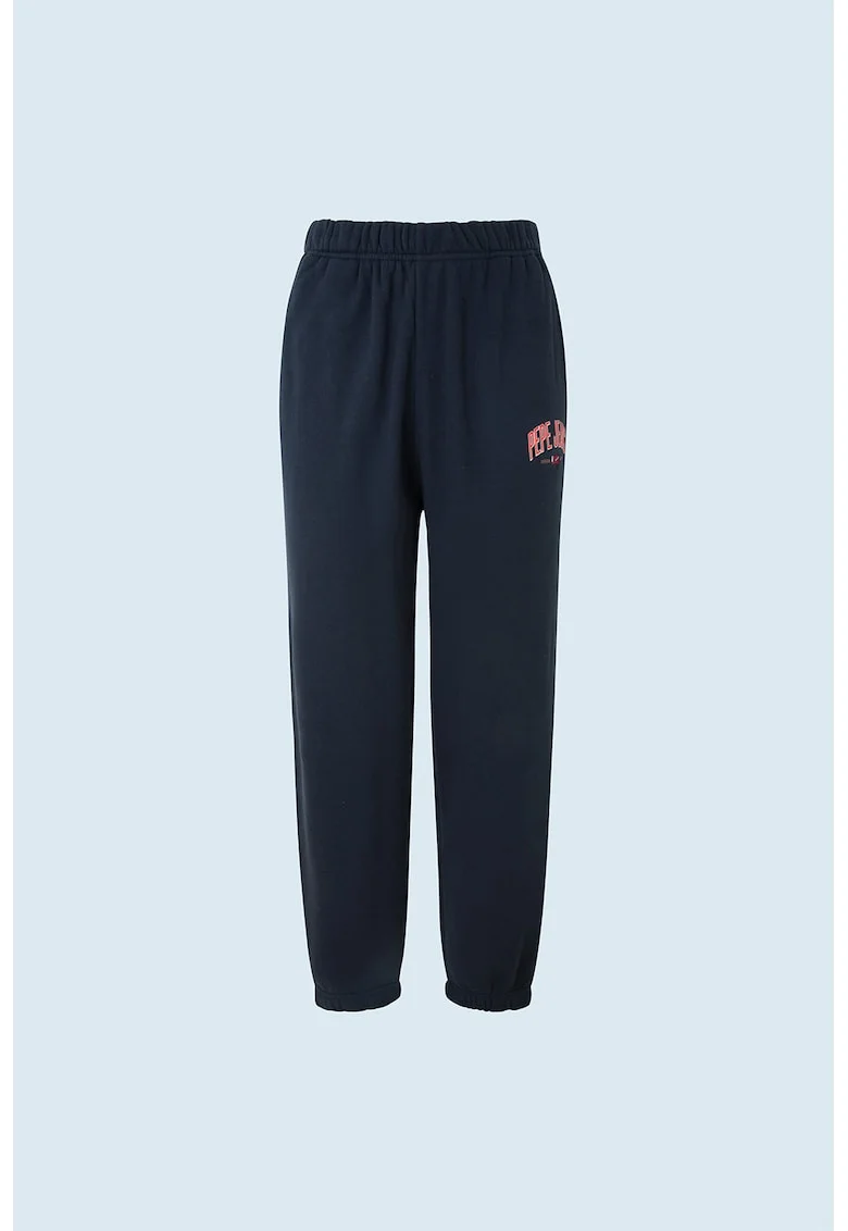 Pantaloni sport cu talie inalta, Rosu/Alb/Bleumarin