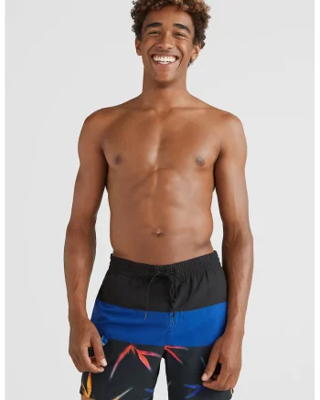 Pantaloni scurti de plaja cu snur in talie Frame, Bleumarin