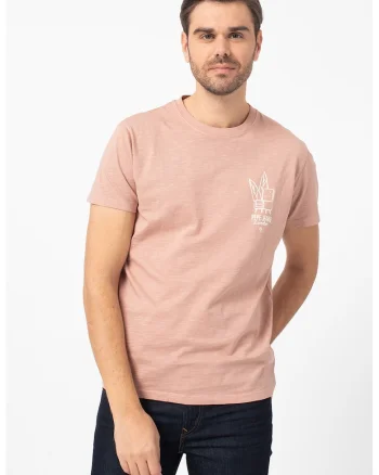 Tricou cu decolteu la baza gatului Elmo, Roz prafuit