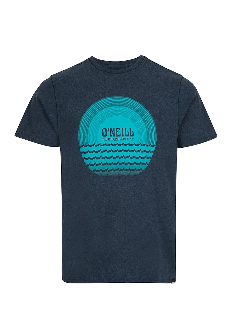 Tricou de bumbac cu imprimeu logo Solar Utility, Bleumarin