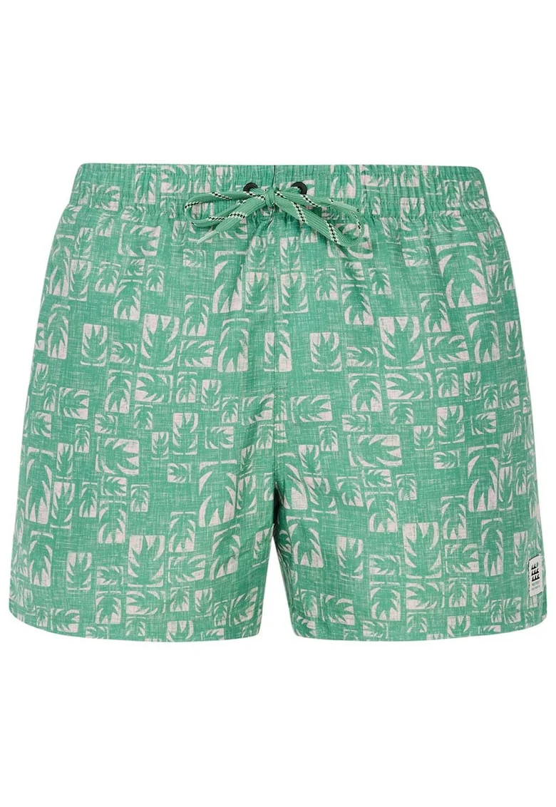 Pantaloni scurti de plaja  PRTTifton, 35 cm, talie elastica, verde, poliester reciclat