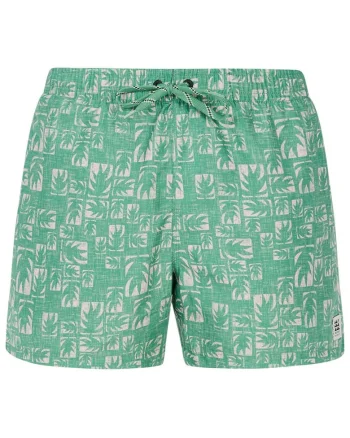 Pantaloni scurti de plaja  PRTTifton, 35 cm, talie elastica, verde, poliester reciclat