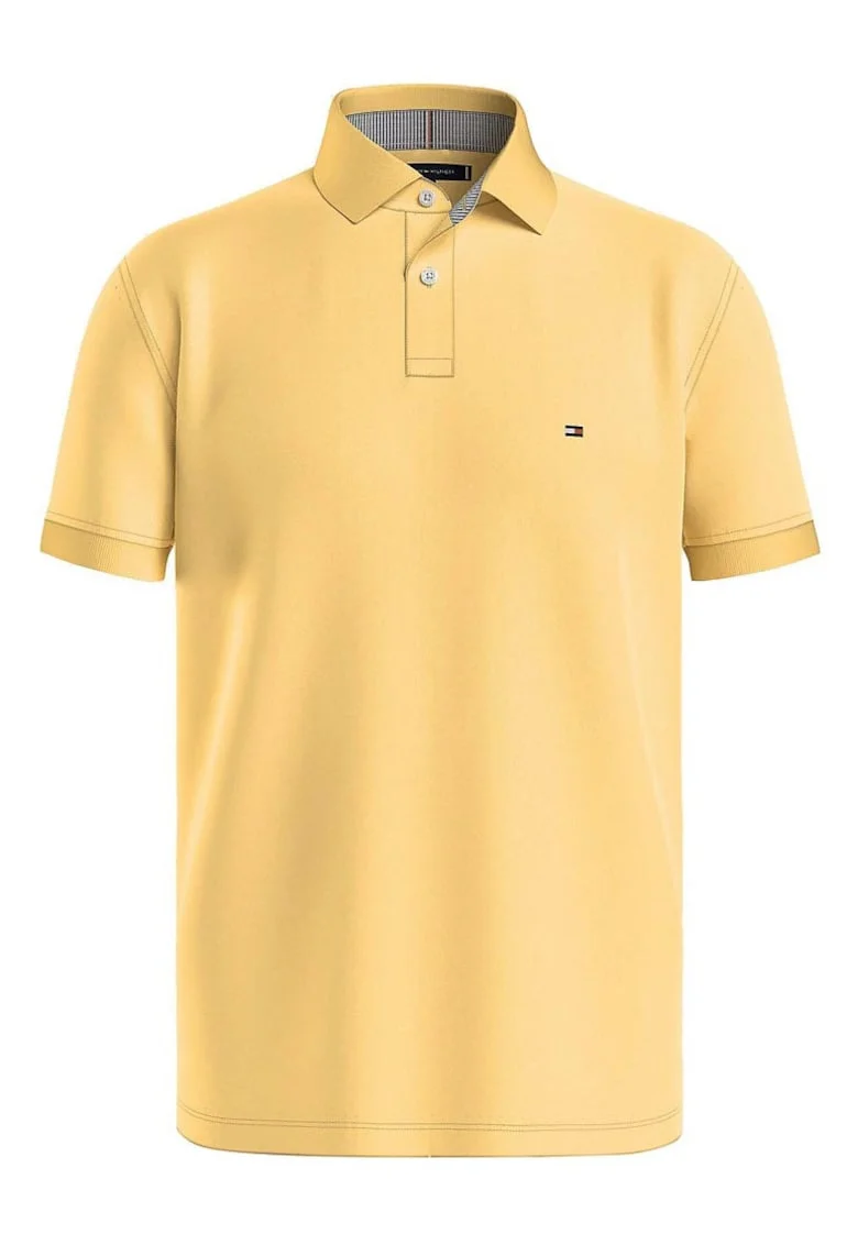 Tricou polo barbati  maneca scurta, galben, bumbac,