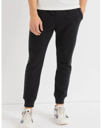 Pantaloni sport cu buzunare oblice David, Negru