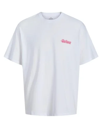 Tricou barbati,  maneca scurta, alb, textil,