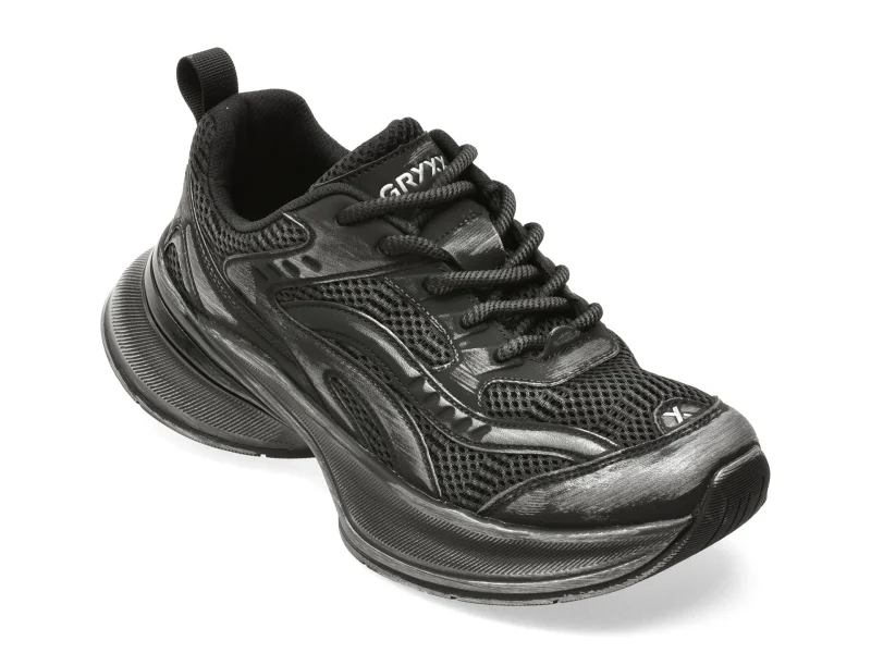 Pantofi sport GRYXX negri, 9287, din material textil