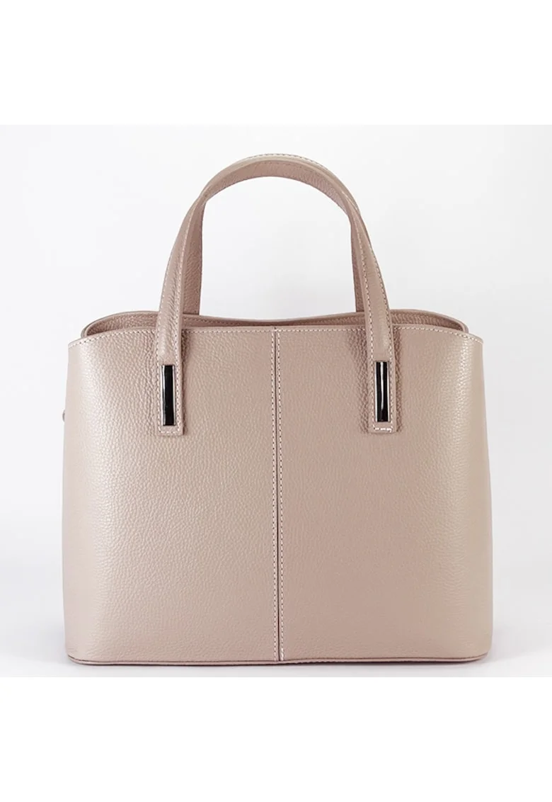 Geanta mare din piele naturala 8922, Roz, 25x32x14