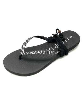 Papuci flip-flop cu barete detasabile Pampelonne, Alb/Negru