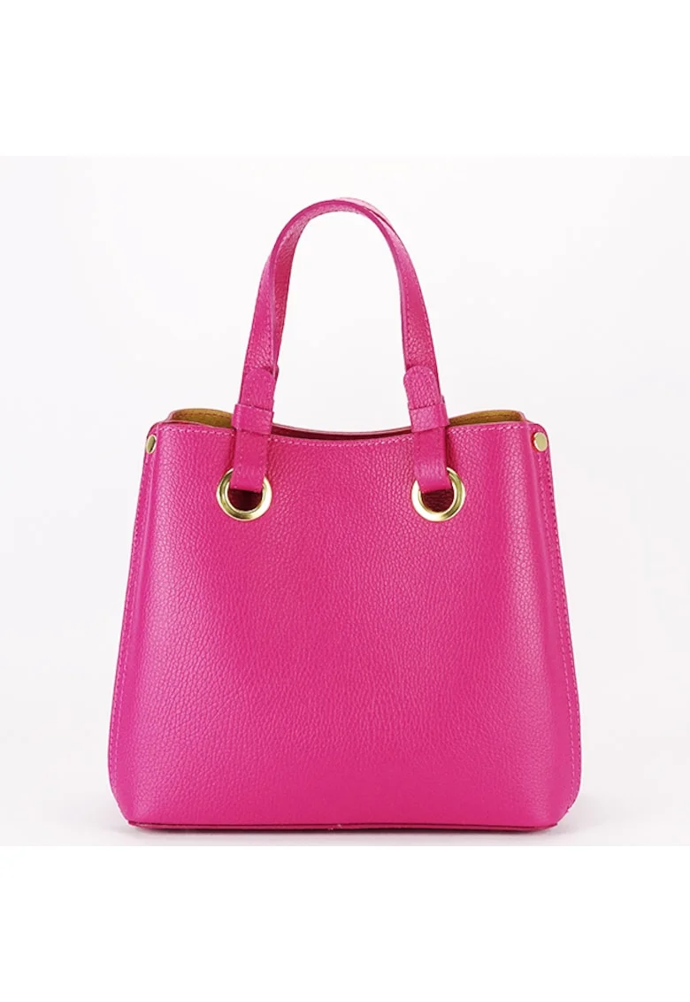Geanta din piele naturala office/casual B-8916 129, Fucsia, 23x25x12