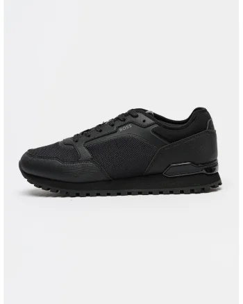 Pantofi sport Parkour din material sintetic cu insertii din material textil, Negru