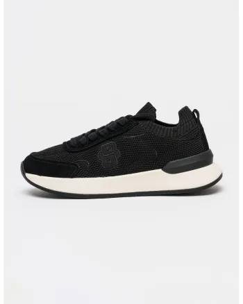 Pantofi sport cu garnituri din piele intoarsa Icon, Negru