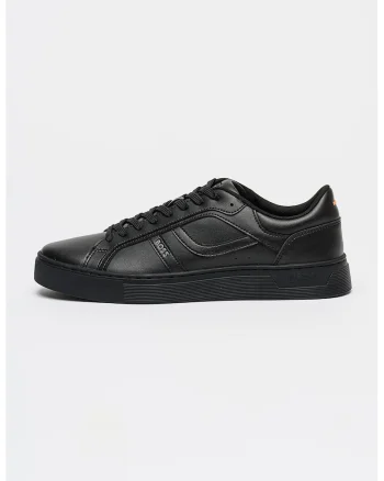Pantofi sport din piele ecologica cu logo discret Rhys, Negru