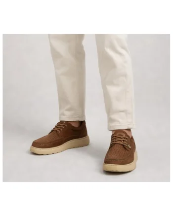 Pantofi casual, barbati,  SM-3 maro, piele nabuc, Maro