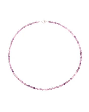 Colier din pietre de ametist cu argint 925, 40 cm