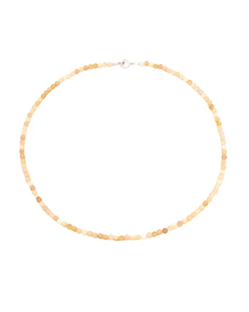 Colier din pietre de opal galben cu argint 925, 40 cm