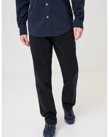 Pantaloni chino cu croiala dreapta, Negru