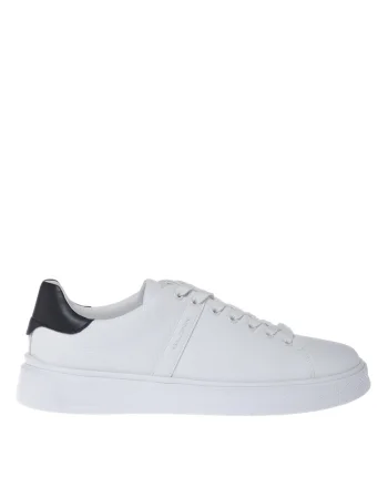 Pantofi sport uni de piele, Alb