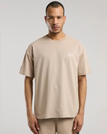 Tricou, Gri melange, Bej