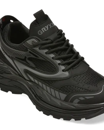 Pantofi sport GRYXX negri, 25825, din material textil