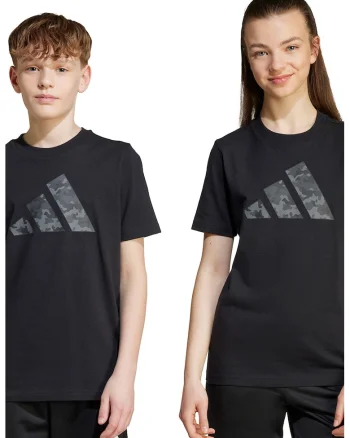 Tricou cu logo Camo, Negru/Gri