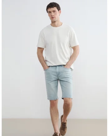 Blugi scurti regular fit, Albastru deschis