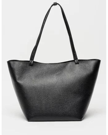 Geanta shopper de piele cu etui detasabil, Negru antracit