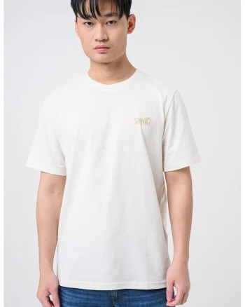 Tricou cu logo Austin, Alb fildes