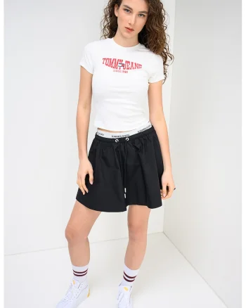 Tricou slim fit cu imprimeu logo, Rosu/Alb