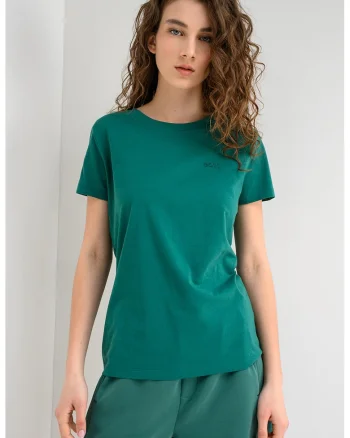 Tricou regular fit de bumbac, Verde englez