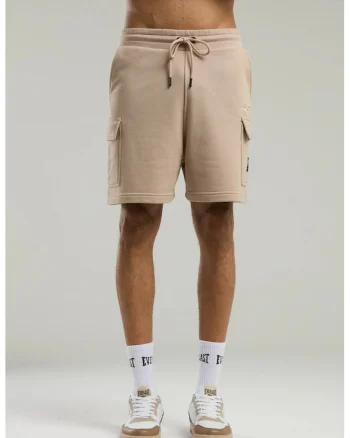 Pantaloni scurti cargo cu snur, Bej