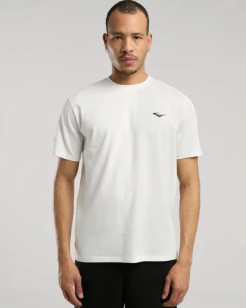 Tricou cu detalii logo, Alb, Alb
