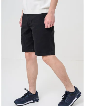 Bermude chino slim fit Denton, Negru