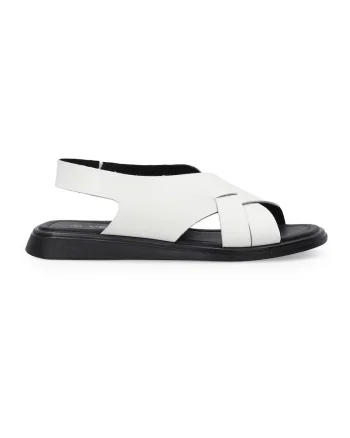 Sandale slingback din piele cu barete incrucisate
