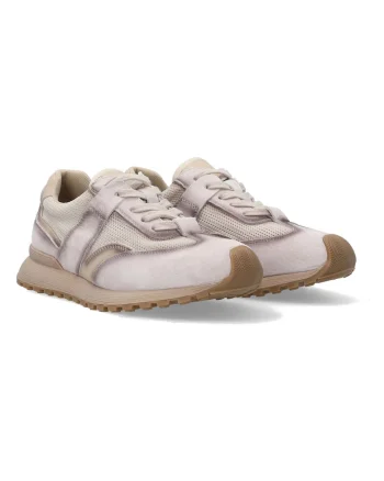 Pantofi sport cu nubuck si insertii de plasa