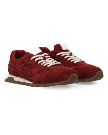 Pantofi sport din plasa si piele intoarsa cu profil jos