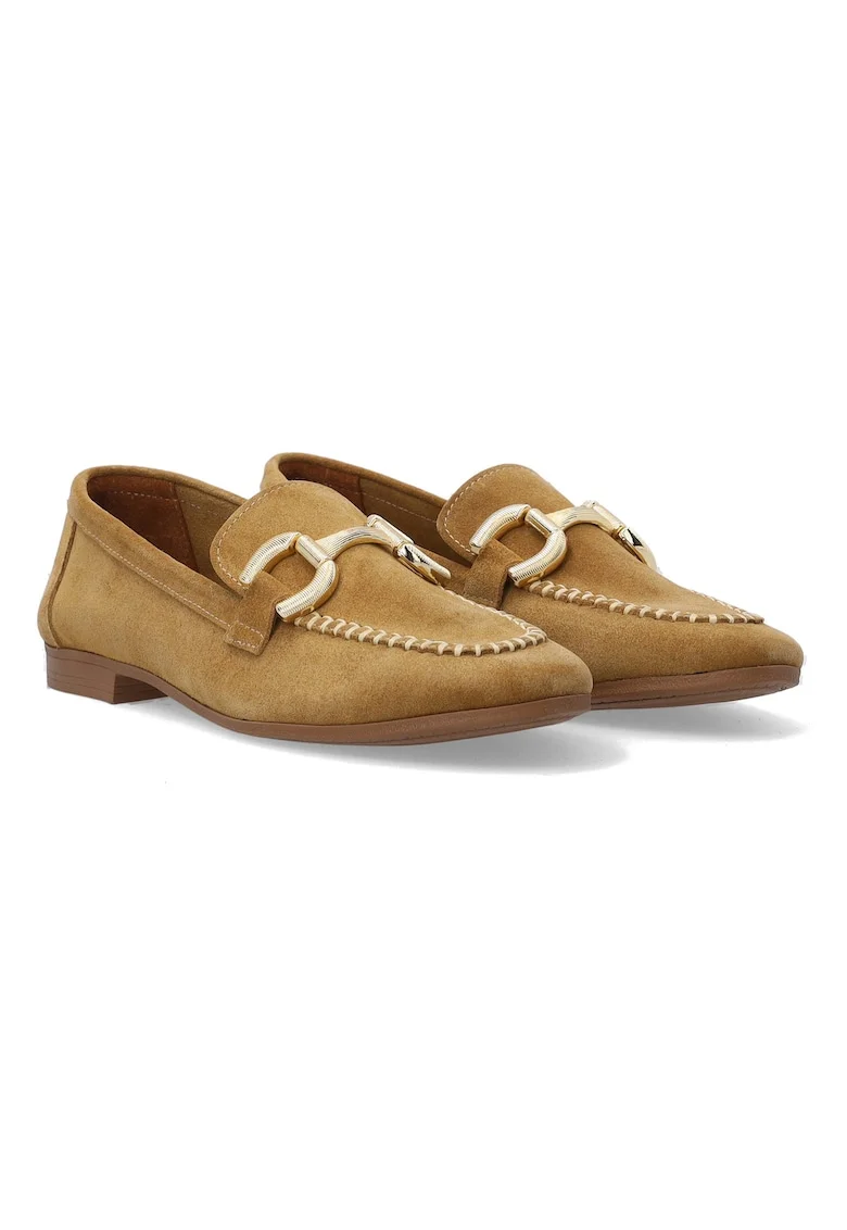 Pantofi loafer cu aplicatie metalica decorativa
