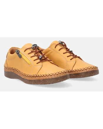 Pantofi sport cu sireturi elastice din piele