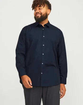 Plus Camasa barbati big sizes, Joe, Regular fit, Bleumarin inchis