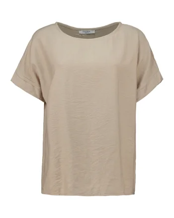 Tricou uni cu decolteu barcuta, Grej