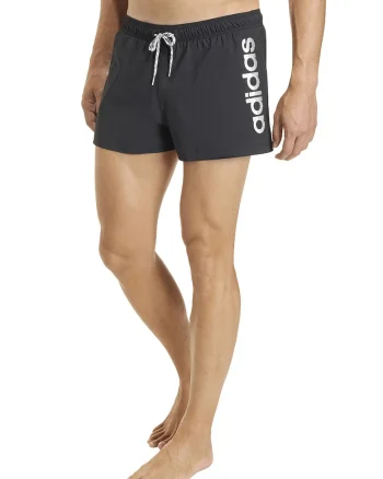 Pantaloni scurti de baie cu imprimeu logo Beachpro, Negru