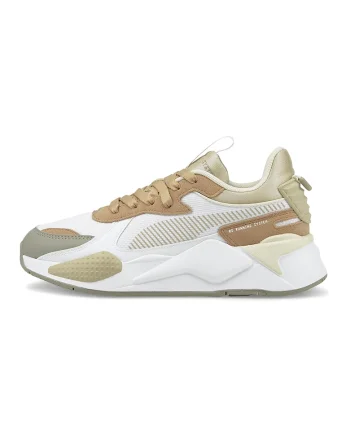 Pantofi sport cu insertii de piele intoarsa RS-X Candy, Portocaliu persan/Maro taupe deschis/Alb murdar