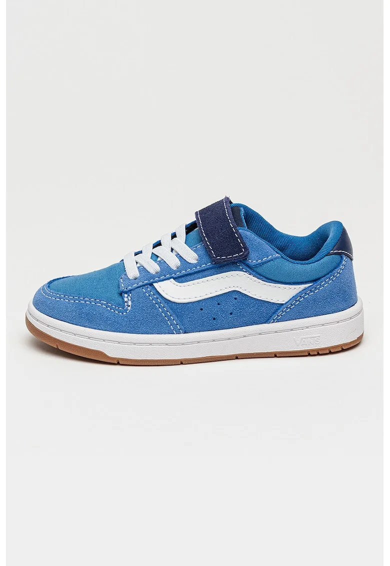 Pantofi sport Ryland de piele intoarsa cu insertii textile, Albastru pastel/Alb optic