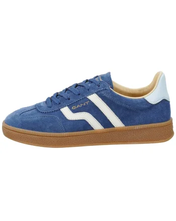 Pantofi sport Cuzima de piele intoarsa cu garnituri de piele, Albastru