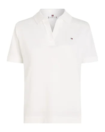 Tricou polo din amestec de lyocell, Alb optic