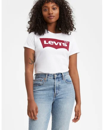 Tricou alb cu imprimeu logo