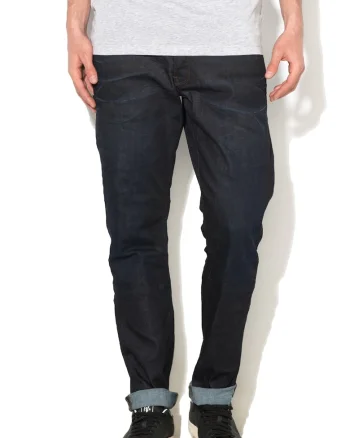 Blugi conici albastru indigo inchis 3301