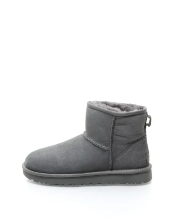 Ghete de piele intoarsa fara inchidere Classic Mini II, Gri