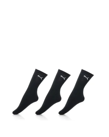 Set de sosete unisex lungi cu logo brodat - 3 perechi, Negru