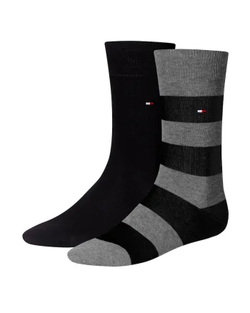 Set de sosete negre si cu dungi - 2 perechi